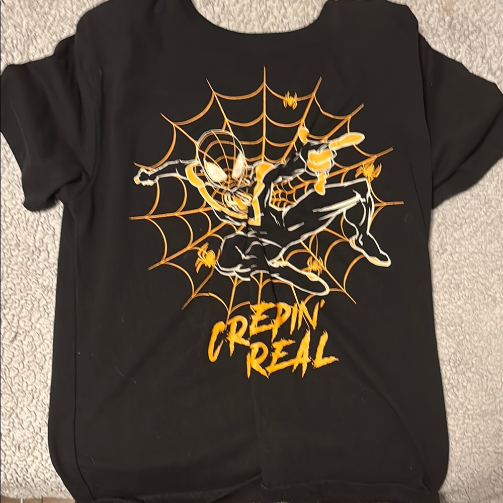 Black Spider Graphic Kids T-Shirt